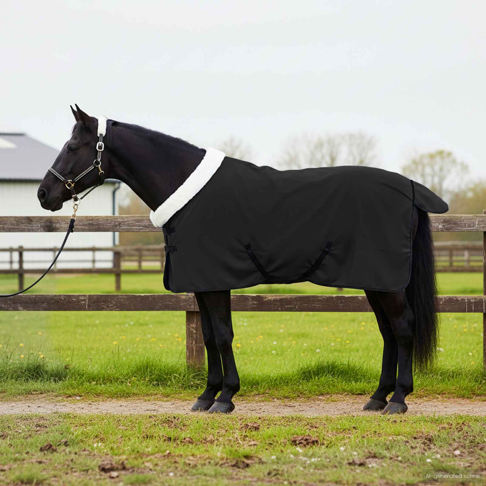 vidaXL Paardendeken Volledige Aqua 75 cm Polar fleece