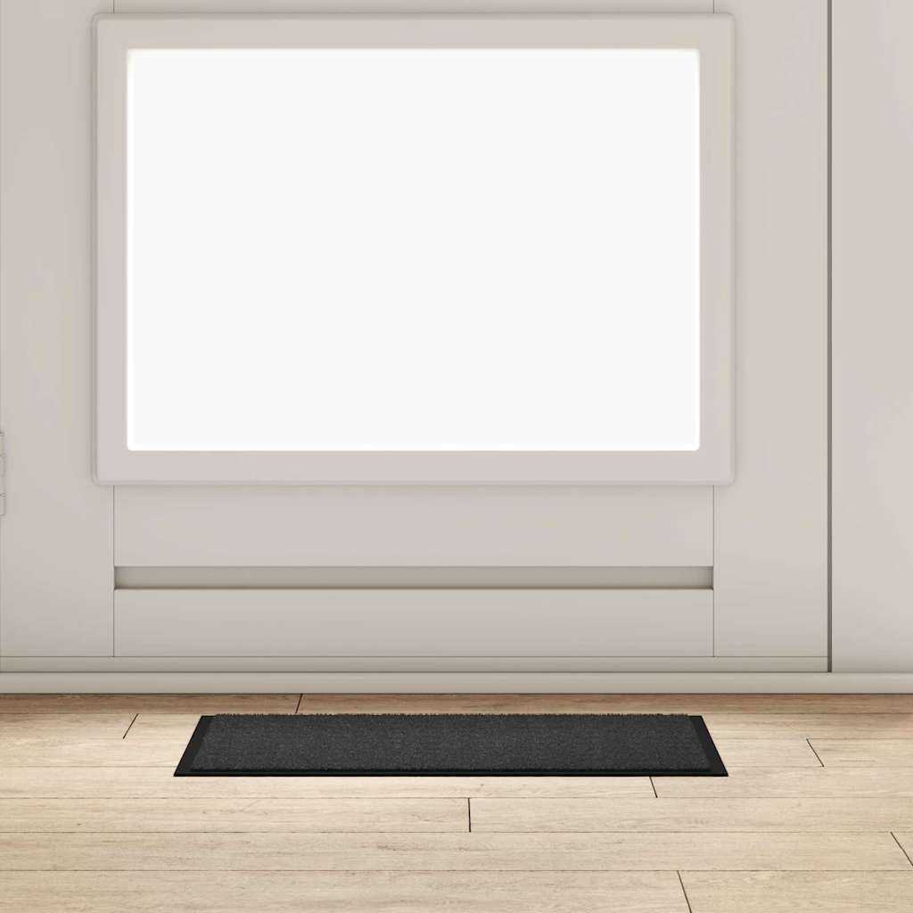 vidaXL Deurmat Antraciet 40 x 60 cm Teddy Stof