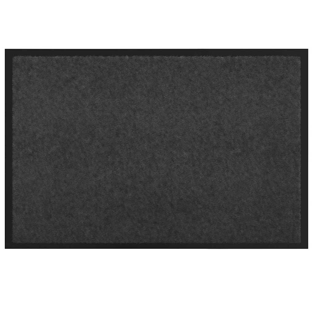 vidaXL Deurmat Antraciet 40 x 60 cm Teddy Stof