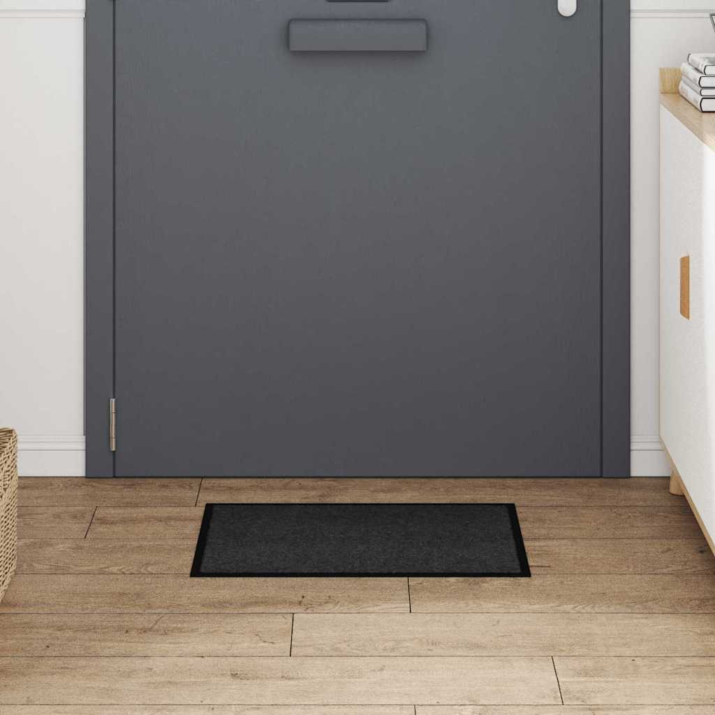 vidaXL Deurmat Antraciet 40 x 60 cm Teddy Stof