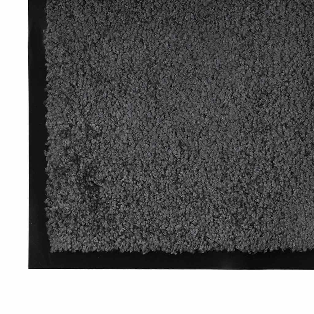 vidaXL Deurmat Antraciet 40 x 60 cm Teddy Stof