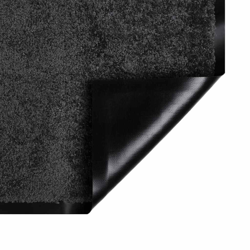 vidaXL Deurmat Antraciet 40 x 60 cm Teddy Stof