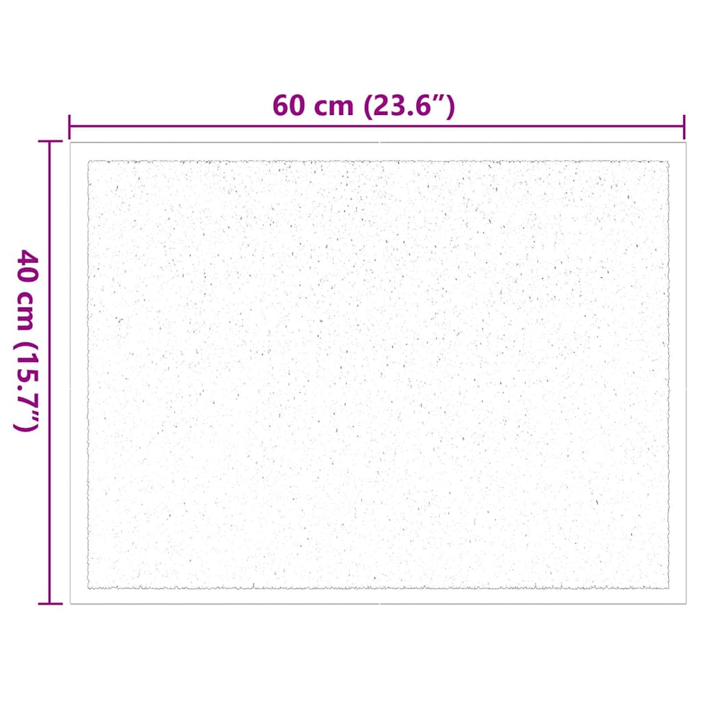 vidaXL Deurmat Antraciet 40 x 60 cm Teddy Stof