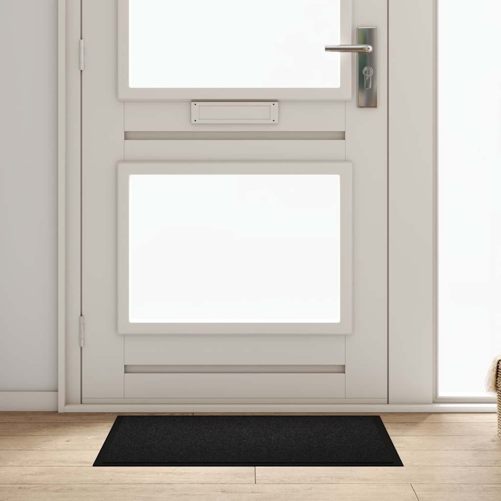 vidaXL Deurmat Antraciet 40 x 60 cm Teddy Stof