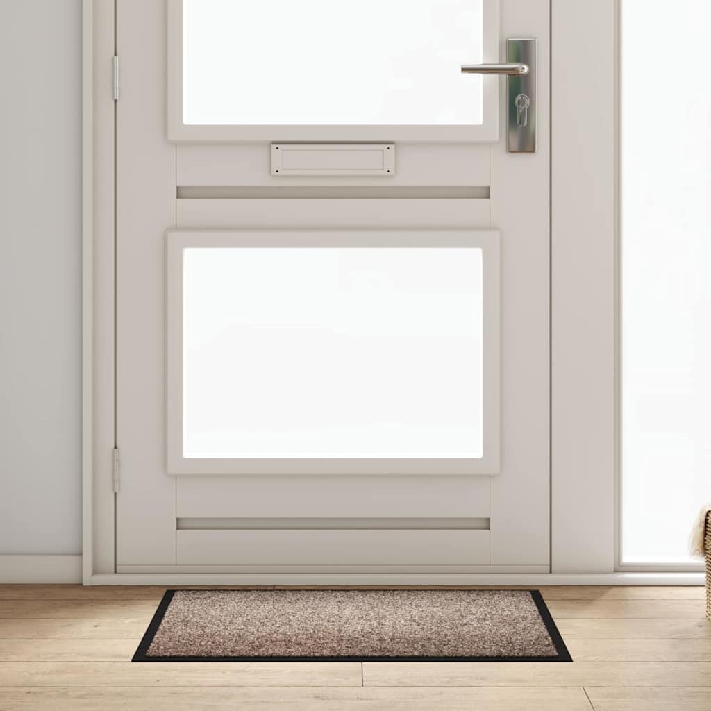 vidaXL Deurmat Antraciet 40 x 60 cm Teddy Stof