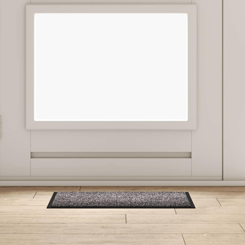 vidaXL Deurmat Antraciet 40 x 60 cm Teddy Stof