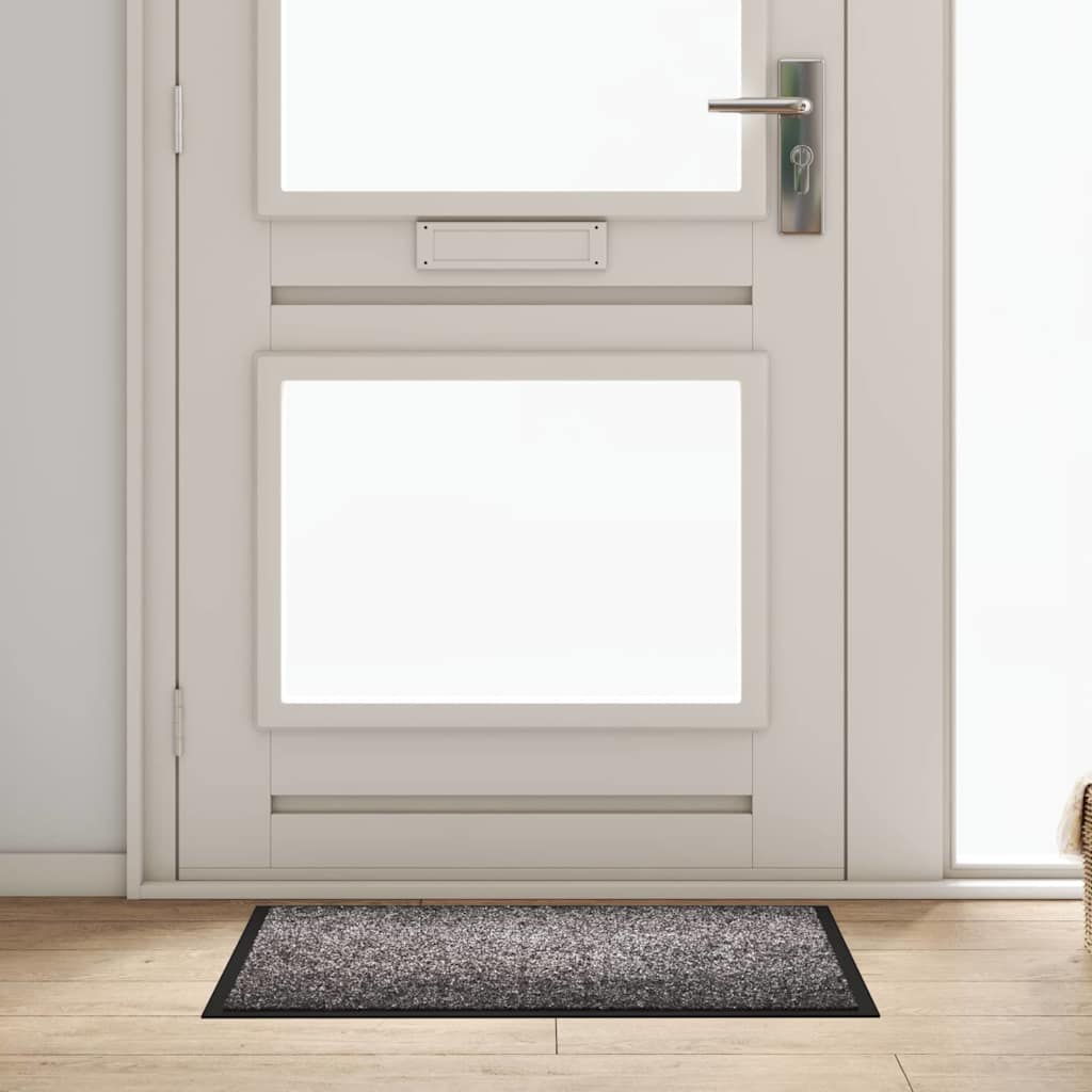 vidaXL Deurmat Antraciet 40 x 60 cm Teddy Stof