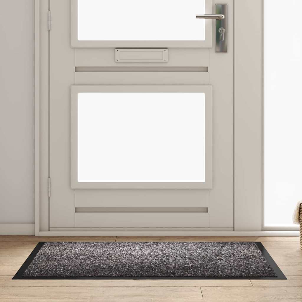 vidaXL Deurmat Antraciet 40 x 60 cm Teddy Stof