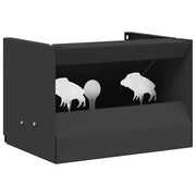 vidaXL Kogel Trap Box Zwart 29 x 22 x 20 cm Staal
