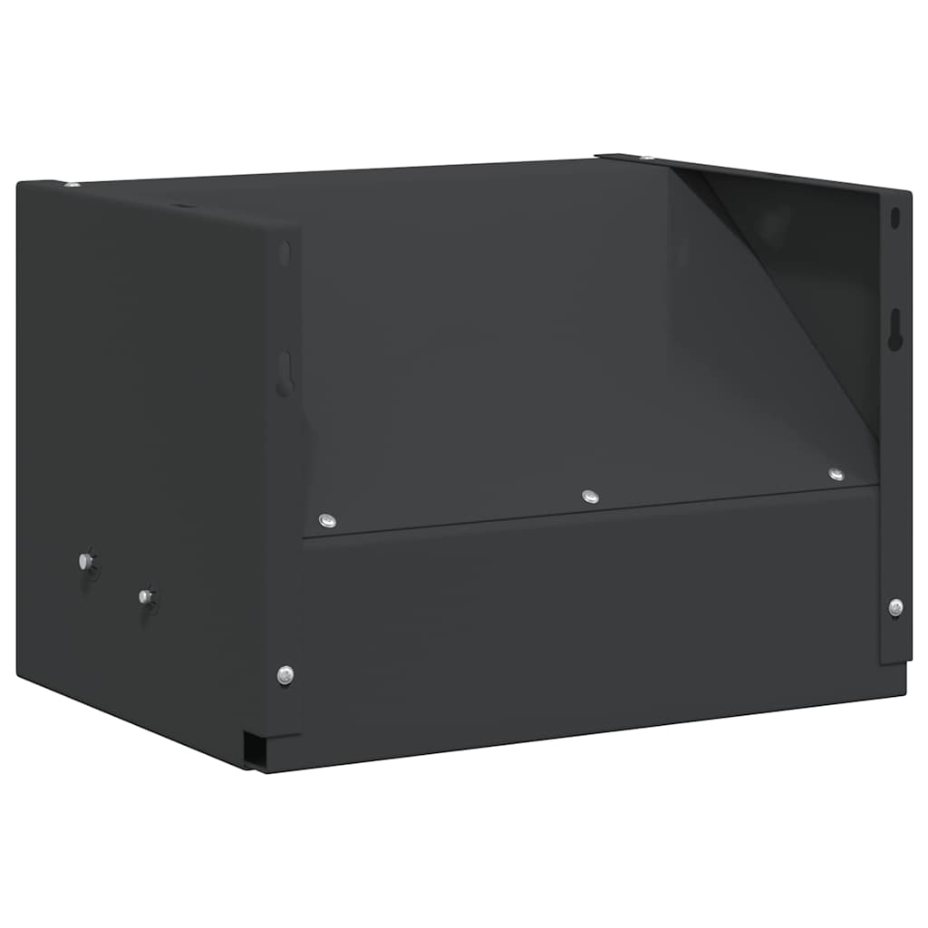 vidaXL Kogel Trap Box Zwart 29 x 22 x 20 cm Staal