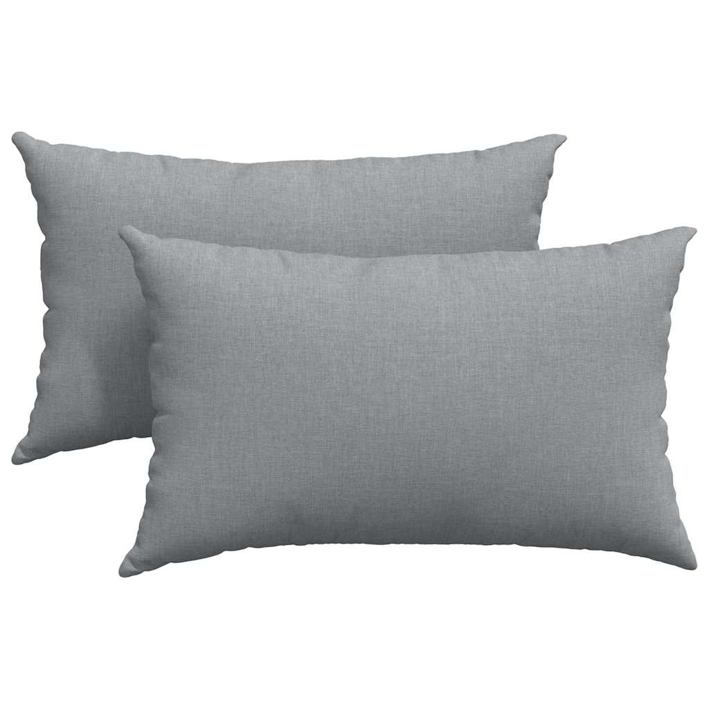 vidaXL Sofa Kussens 2 pcs Lichtgrijs 50 x 30 cm Stof