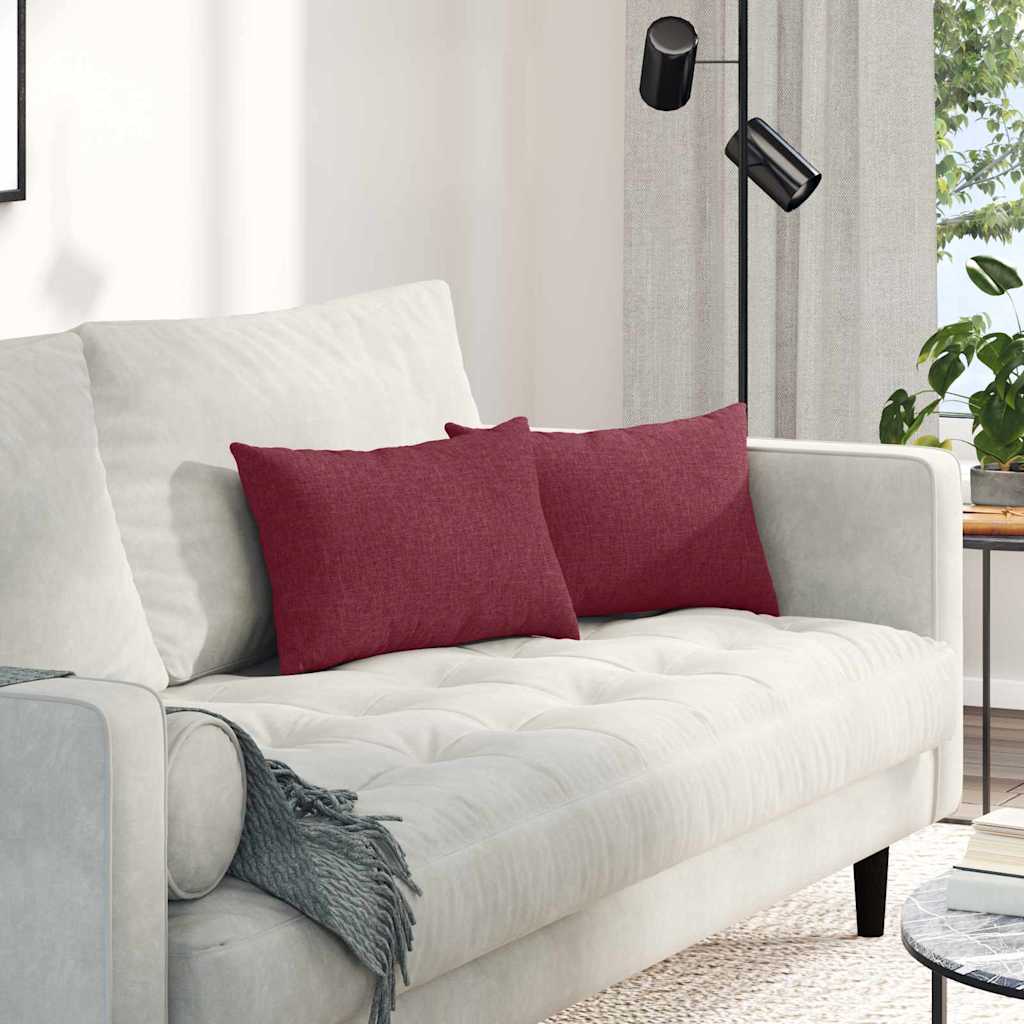 vidaXL Sofa Kussens 2 pcs Lichtgrijs 50 x 30 cm Stof