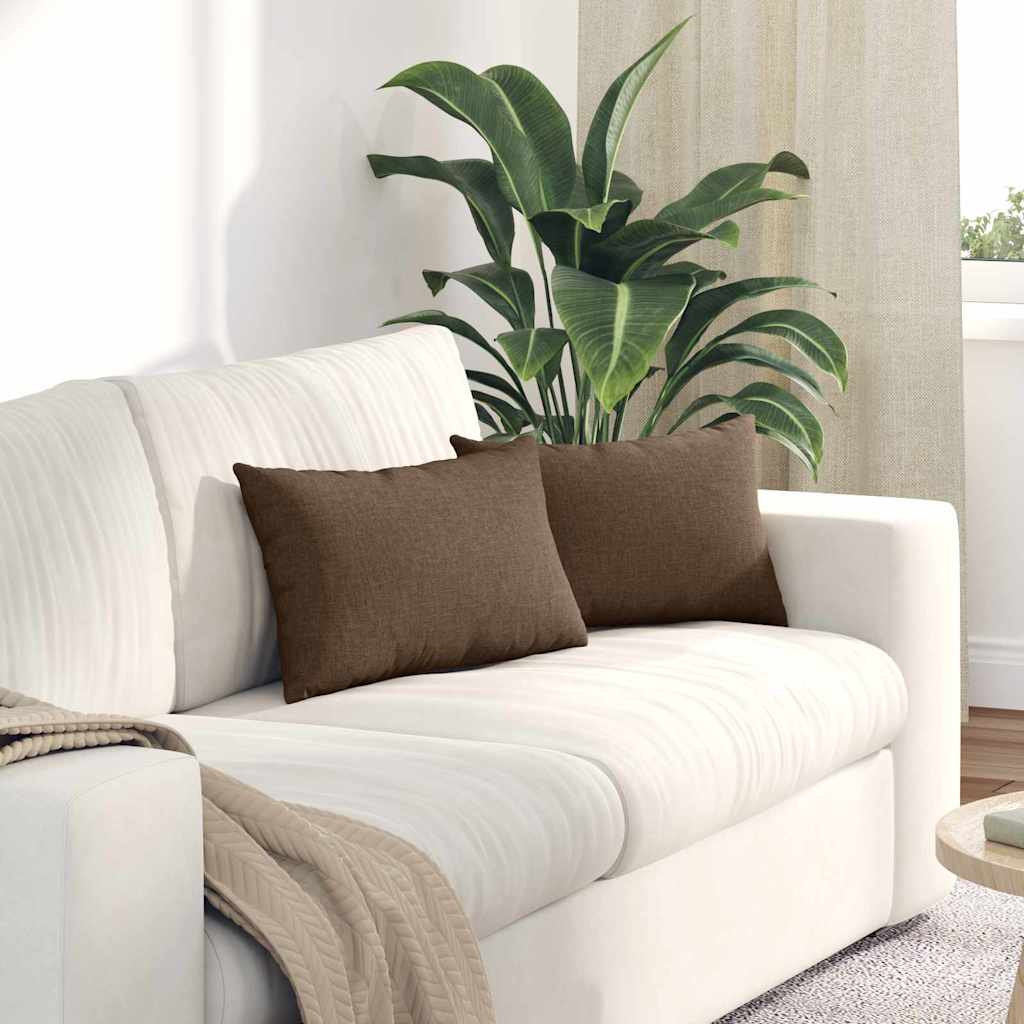 vidaXL Sofa Kussens 2 pcs Lichtgrijs 50 x 30 cm Stof