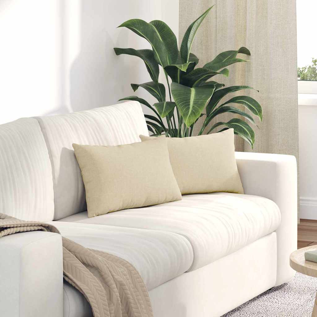 vidaXL Sofa Kussens 2 pcs Lichtgrijs 50 x 30 cm Stof