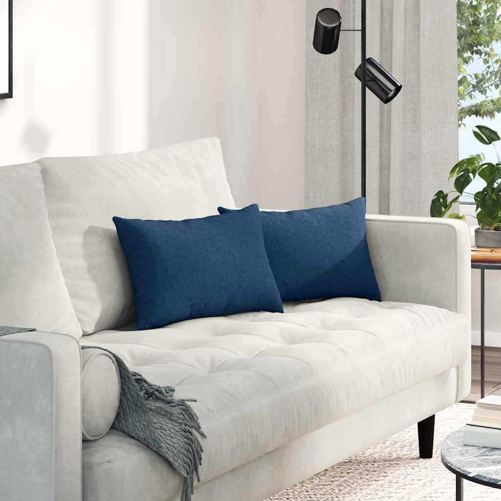 vidaXL Sofa Kussens 2 pcs Lichtgrijs 50 x 30 cm Stof