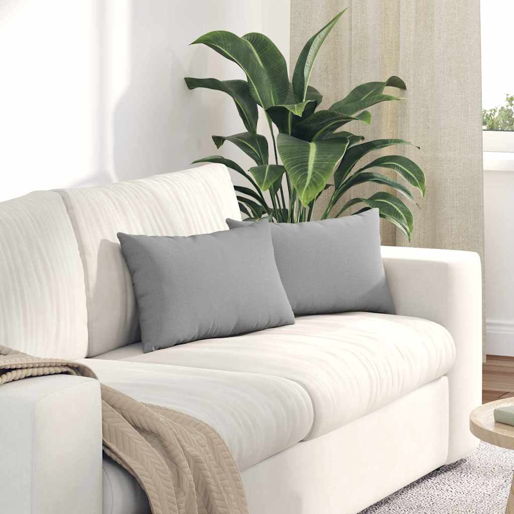 vidaXL Sofa Kussens 2 pcs Lichtgrijs 50 x 30 cm Stof