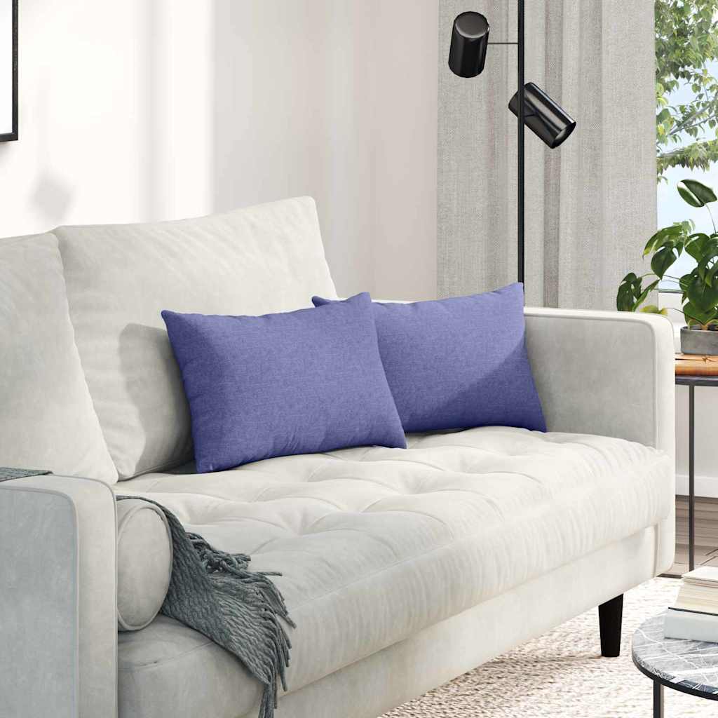 vidaXL Sofa Kussens 2 pcs Lichtgrijs 50 x 30 cm Stof