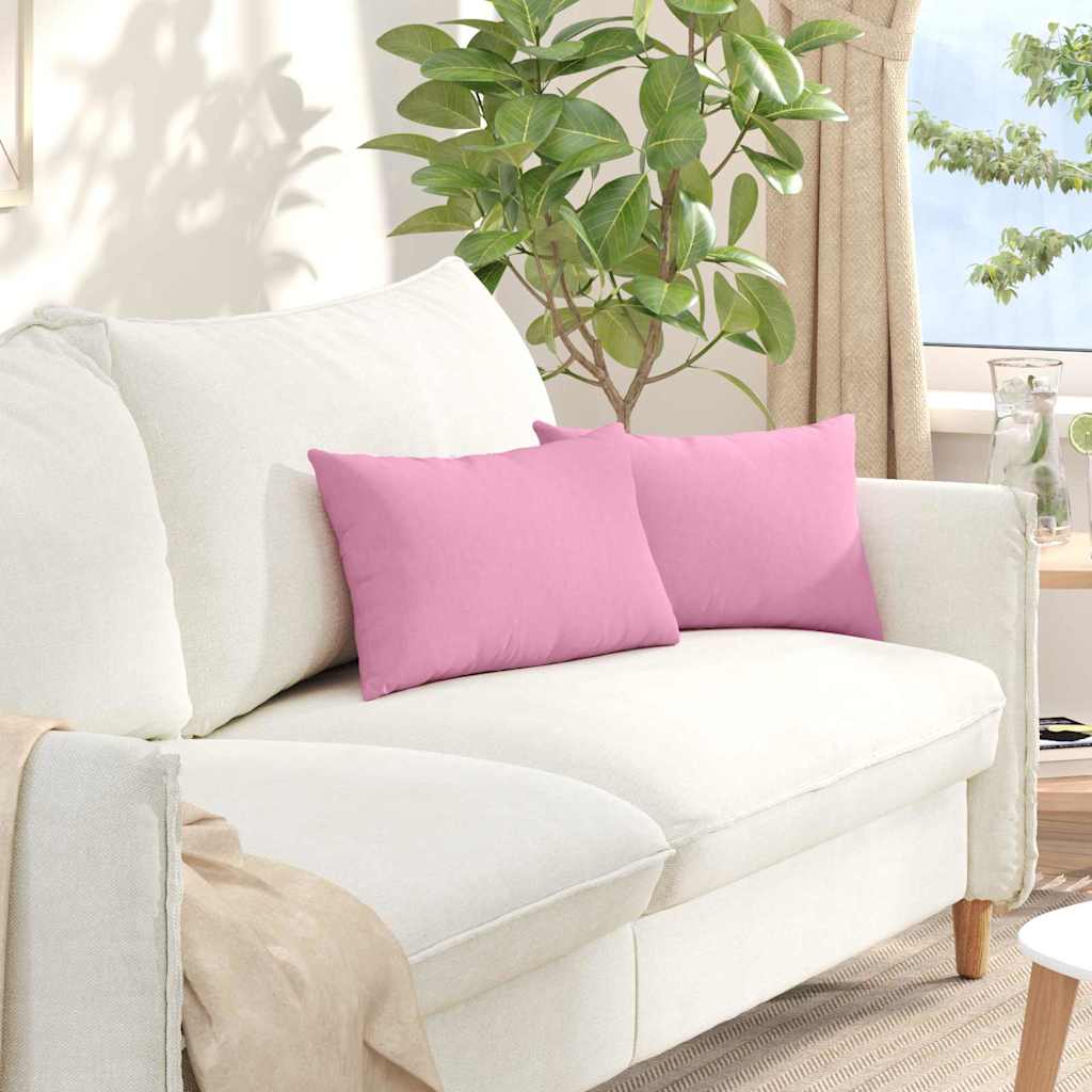 vidaXL Sofa Kussens 2 pcs Lichtgrijs 50 x 30 cm Stof