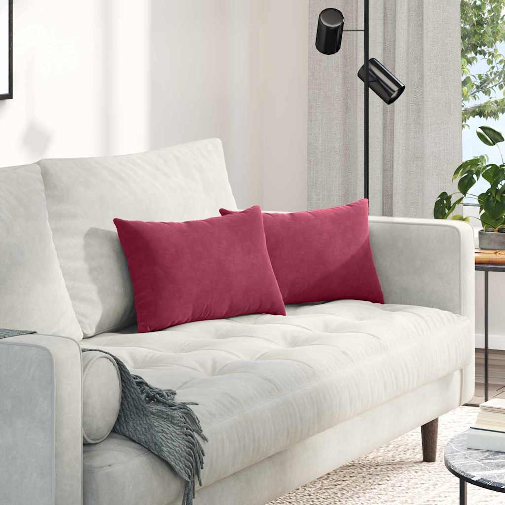 vidaXL Sofa Kussens 2 pcs Blauw 50 x 30 cm Katoen Stof