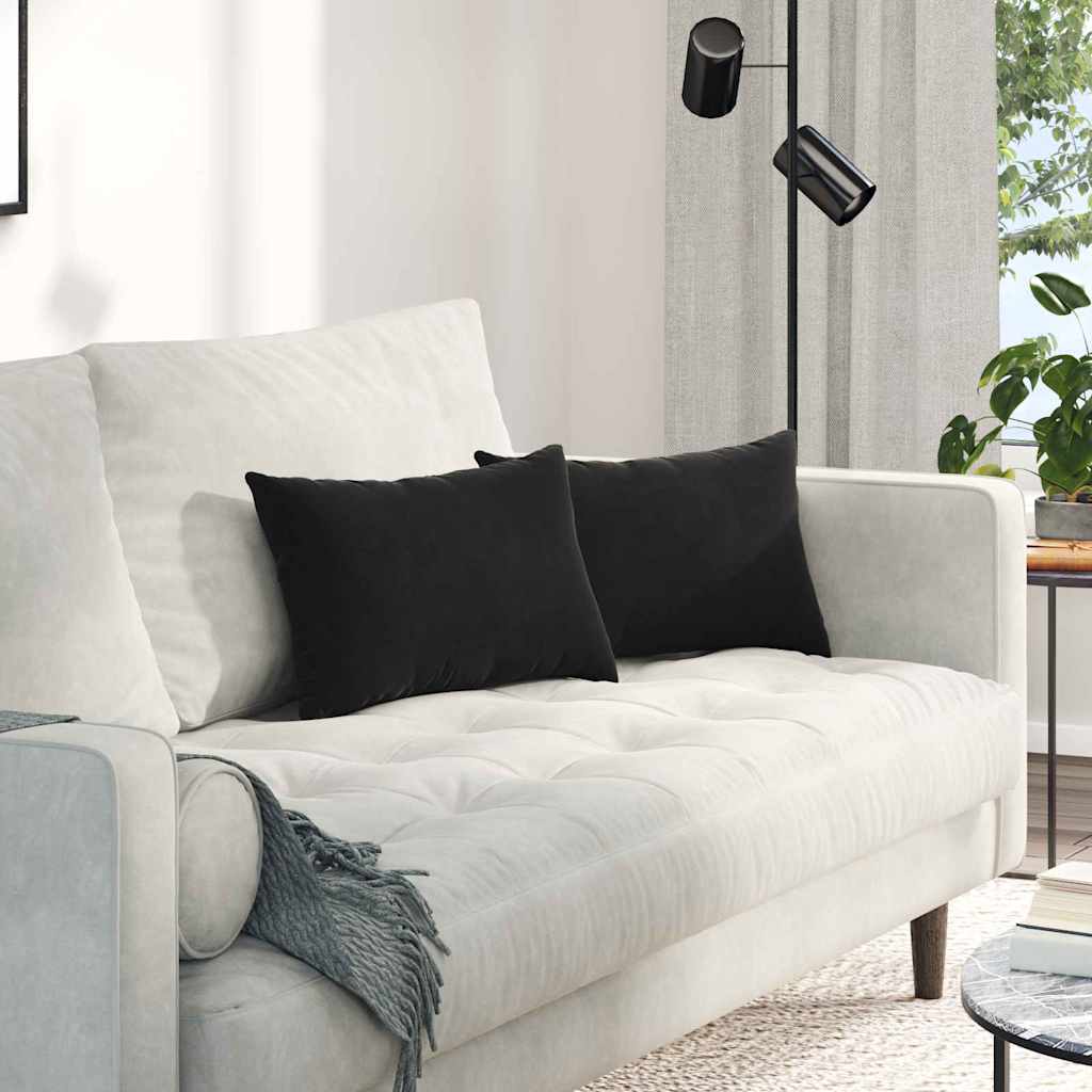 vidaXL Sofa Kussens 2 pcs Blauw 50 x 30 cm Katoen Stof