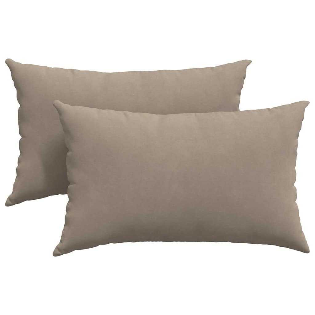 vidaXL Sofa Kussens 2 pcs Taupe 50 x 30 cm Stof