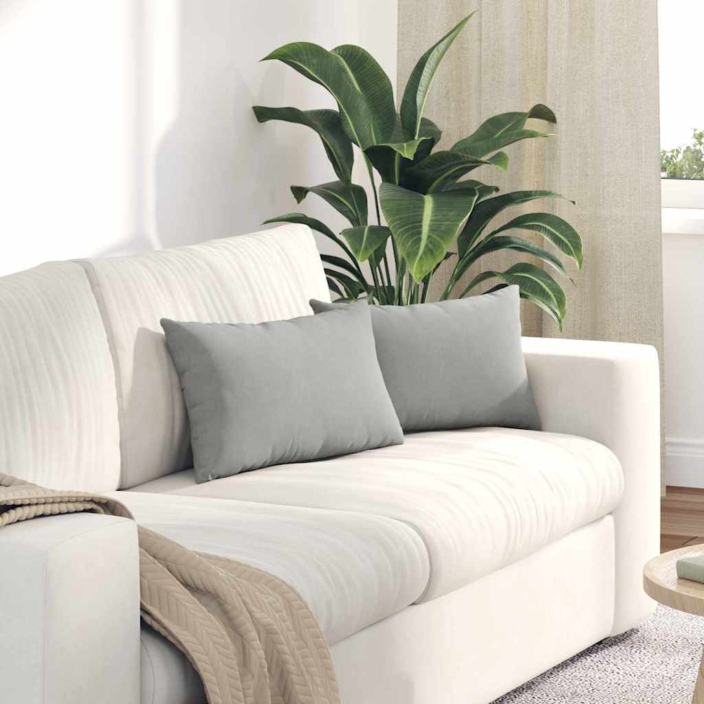 vidaXL Sofa Kussens 2 pcs Taupe 50 x 30 cm Stof