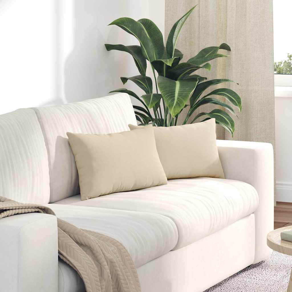 vidaXL Sofa Kussens 2 pcs Taupe 50 x 30 cm Stof