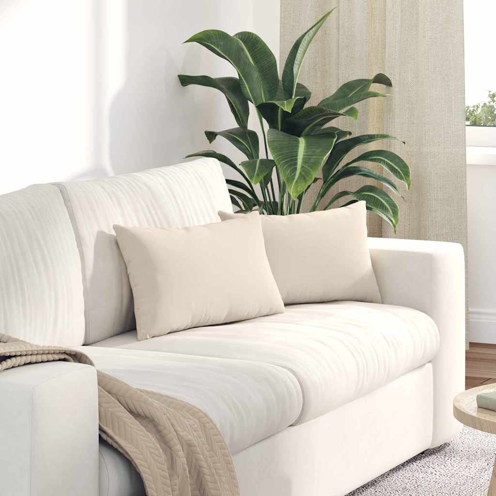 vidaXL Sofa Kussens 2 pcs Taupe 50 x 30 cm Stof