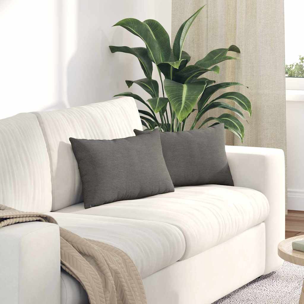 vidaXL Sofa Kussens 2 pcs Lichtgrijs 50 x 30 cm Katoen Stof