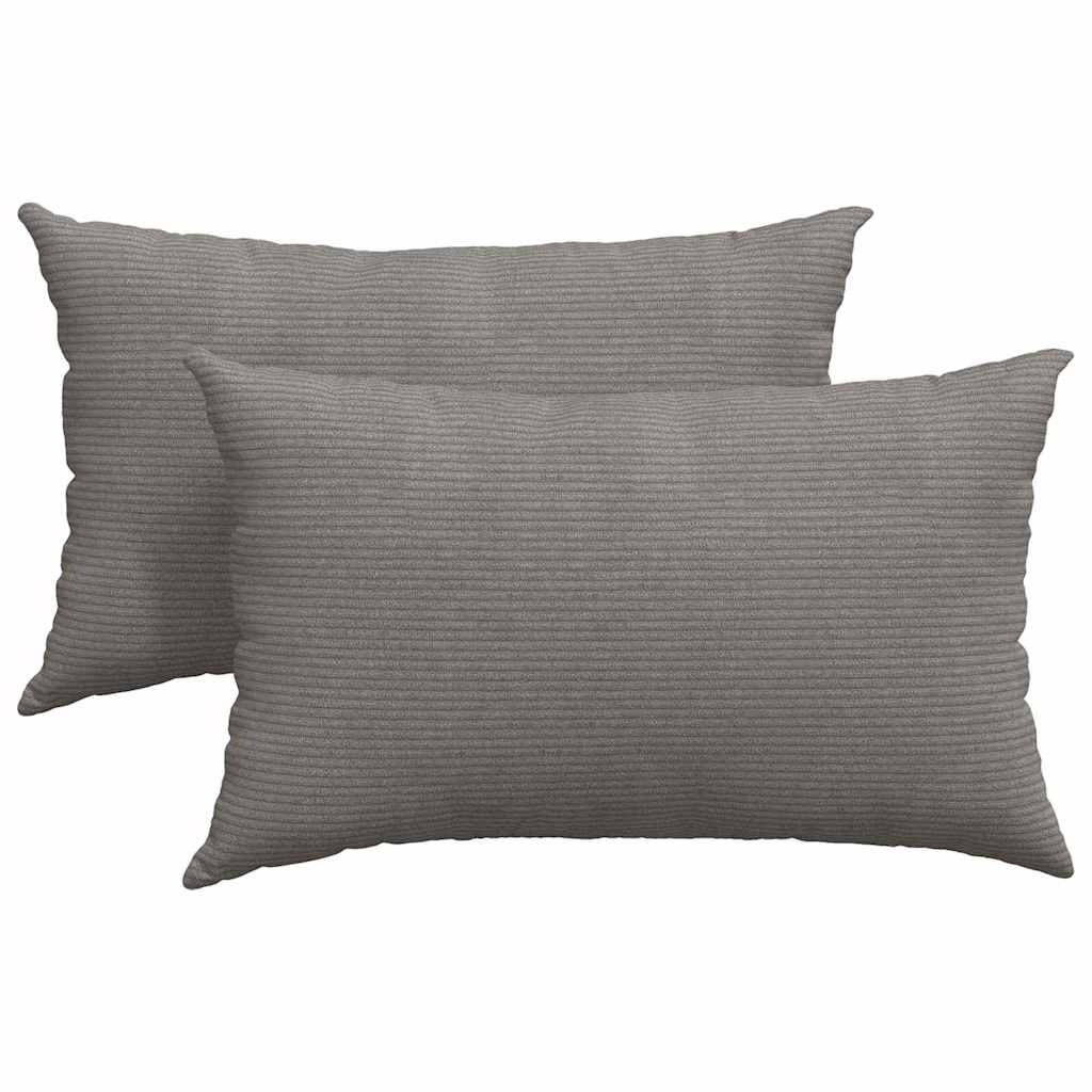 vidaXL Sofa Kussens 2 pcs Lichtgrijs 50 x 30 cm Katoen Stof