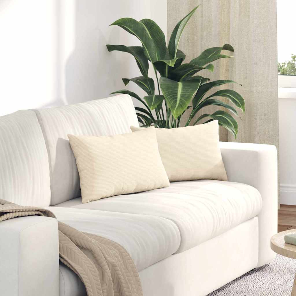 vidaXL Sofa Kussens 2 pcs Lichtgrijs 50 x 30 cm Katoen Stof