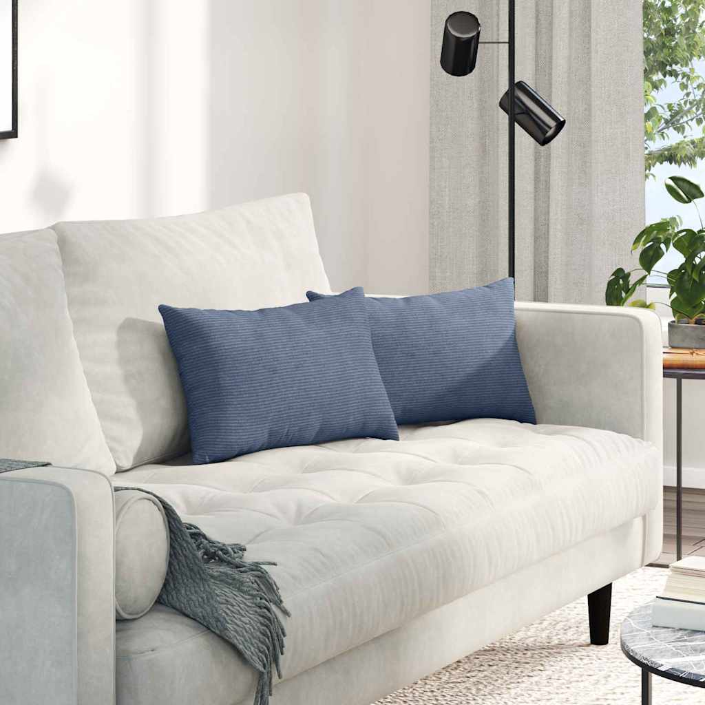 vidaXL Sofa Kussens 2 pcs Lichtgrijs 50 x 30 cm Katoen Stof