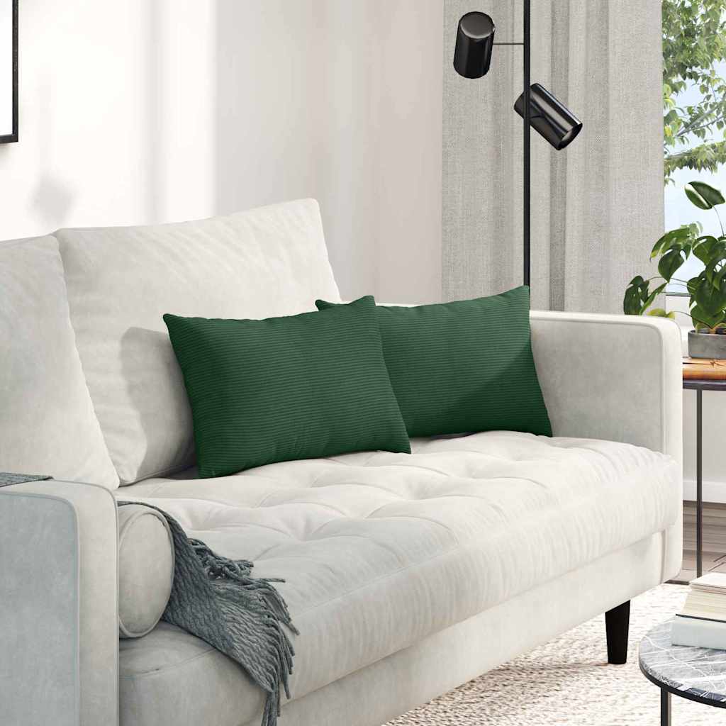 vidaXL Sofa Kussens 2 pcs Lichtgrijs 50 x 30 cm Katoen Stof