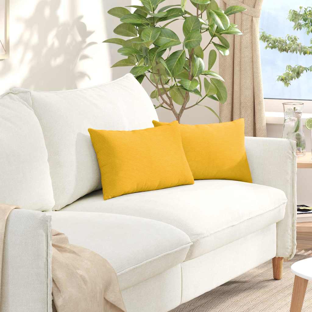 vidaXL Sofa Kussens 2 pcs Lichtgrijs 50 x 30 cm Katoen Stof