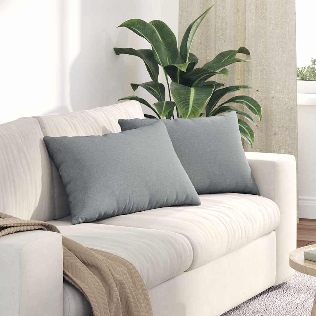 vidaXL Sofa Kussens 2 pcs Lichtgrijs 50 x 30 cm Stof