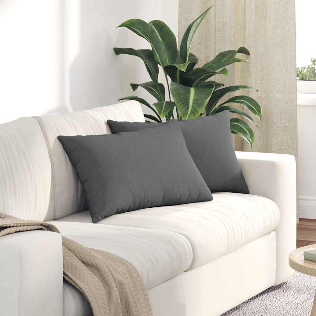 vidaXL Sofa Kussens 2 pcs Lichtgrijs 50 x 30 cm Stof