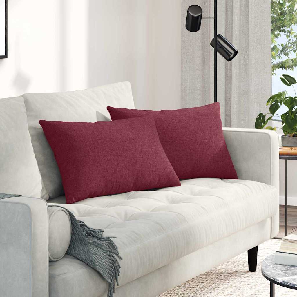vidaXL Sofa Kussens 2 pcs Lichtgrijs 50 x 30 cm Stof
