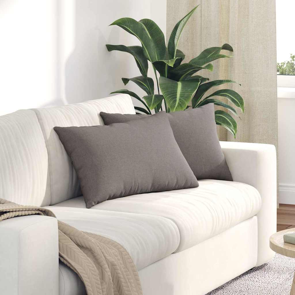 vidaXL Sofa Kussens 2 pcs Lichtgrijs 50 x 30 cm Stof