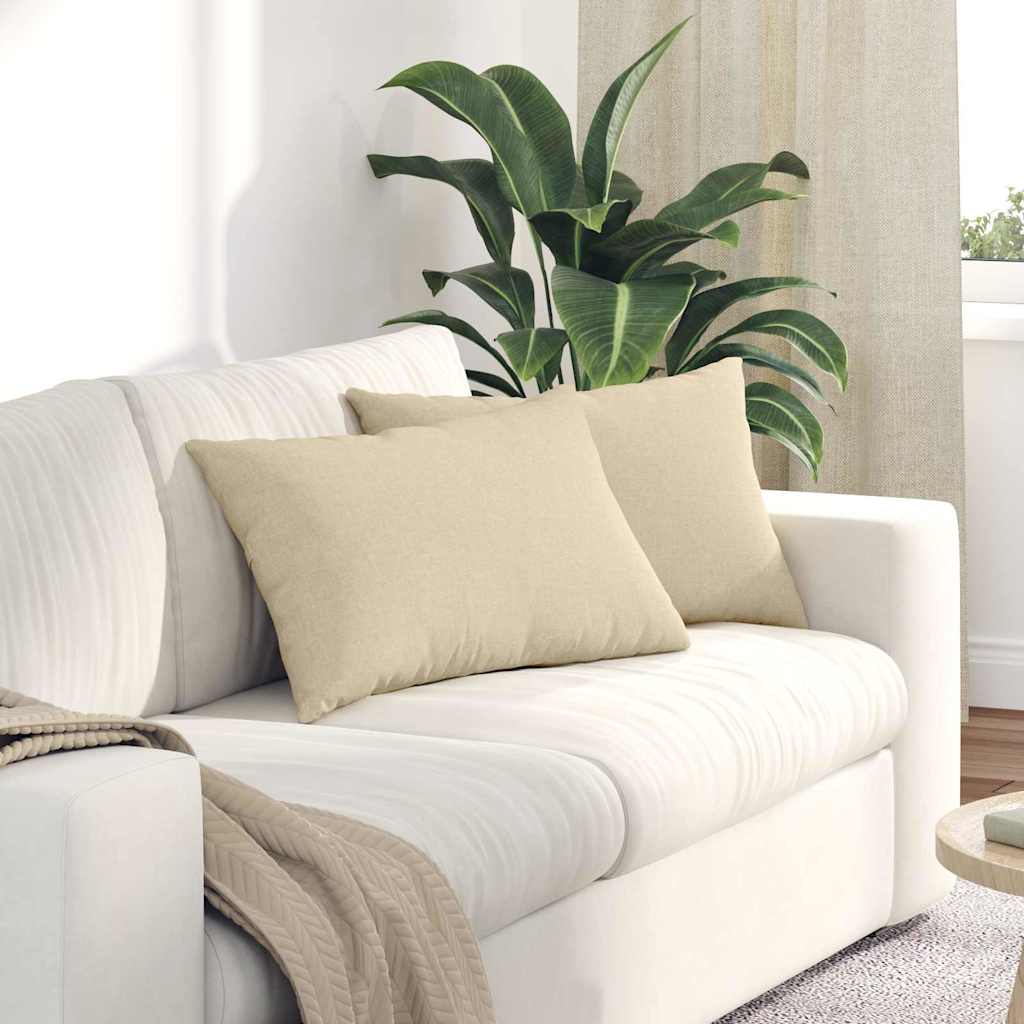 vidaXL Sofa Kussens 2 pcs Lichtgrijs 50 x 30 cm Stof