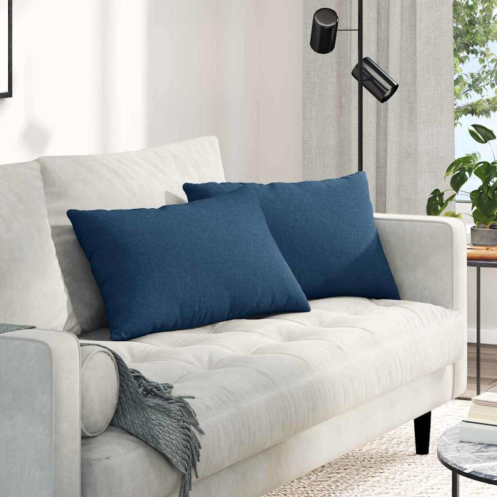 vidaXL Sofa Kussens 2 pcs Lichtgrijs 50 x 30 cm Stof