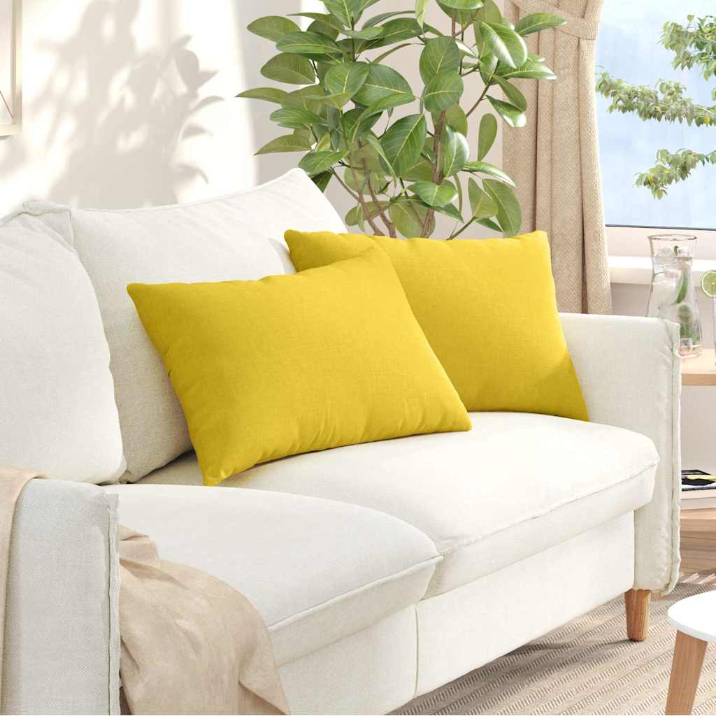 vidaXL Sofa Kussens 2 pcs Lichtgrijs 50 x 30 cm Stof