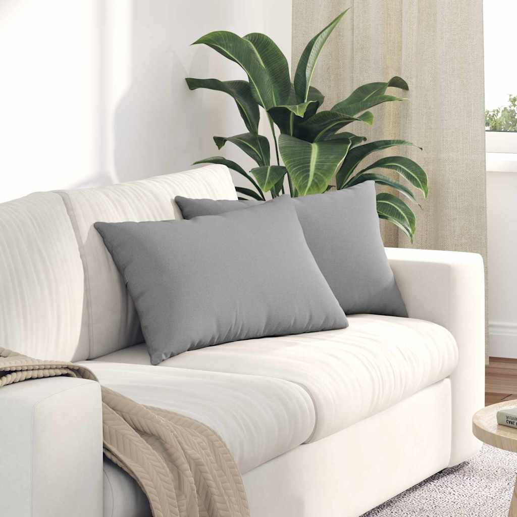 vidaXL Sofa Kussens 2 pcs Lichtgrijs 50 x 30 cm Stof