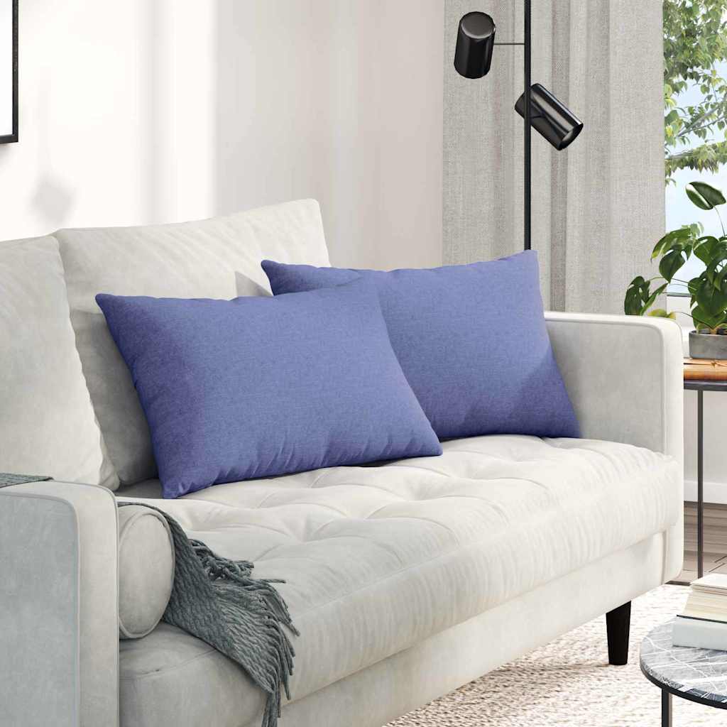 vidaXL Sofa Kussens 2 pcs Lichtgrijs 50 x 30 cm Stof