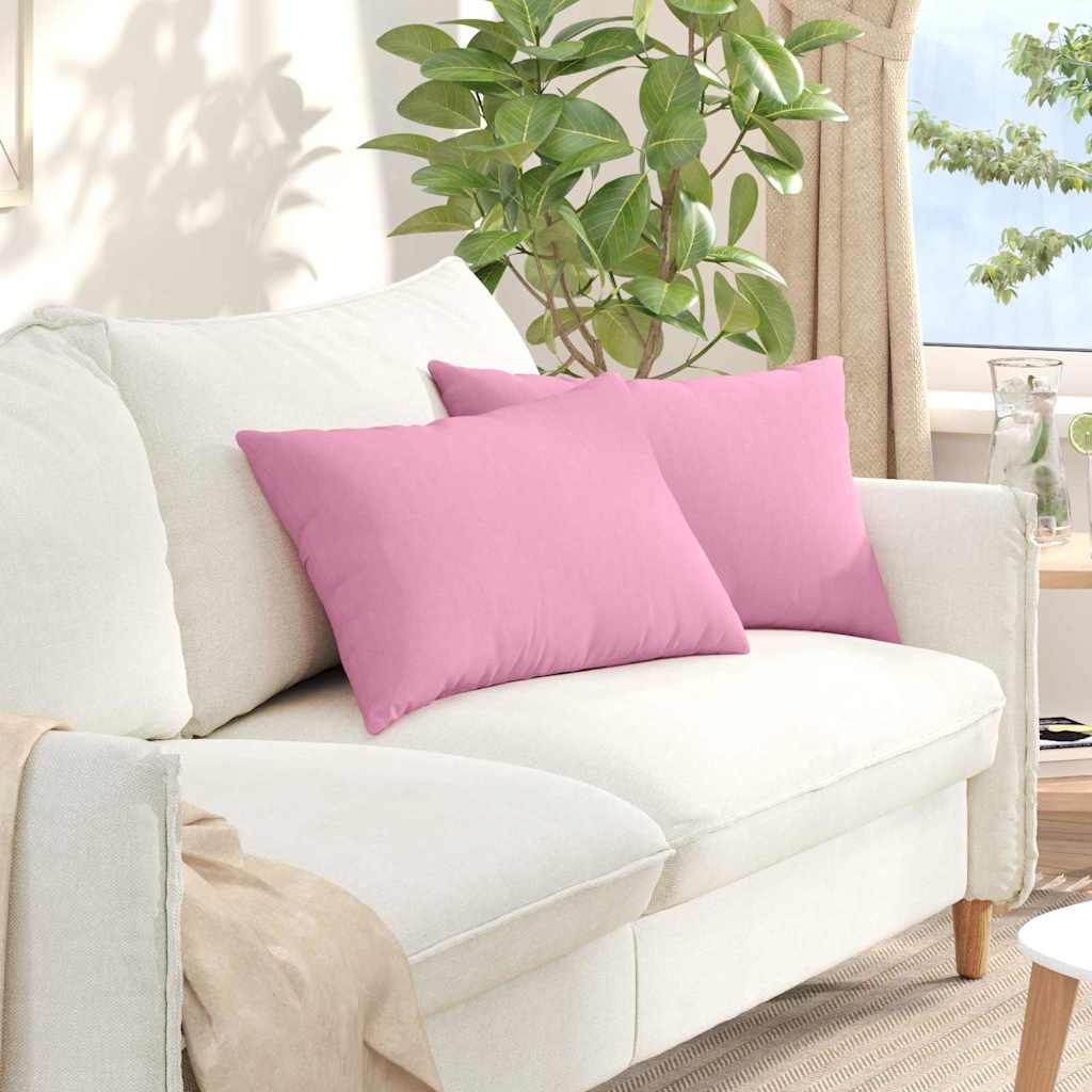 vidaXL Sofa Kussens 2 pcs Lichtgrijs 50 x 30 cm Stof