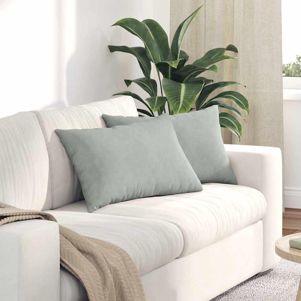 vidaXL Sofa Kussens 2 pcs Blauw 50 x 30 cm Katoen Stof