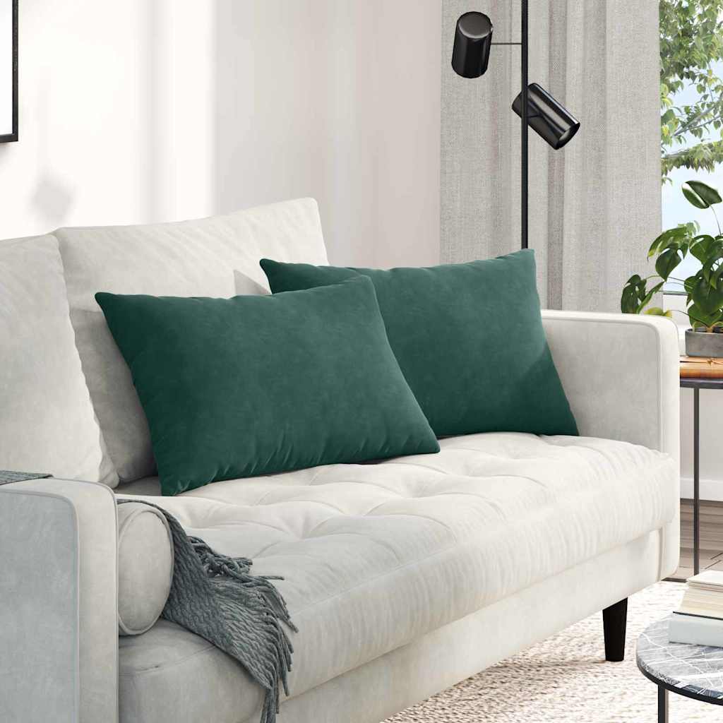 vidaXL Sofa Kussens 2 pcs Blauw 50 x 30 cm Katoen Stof