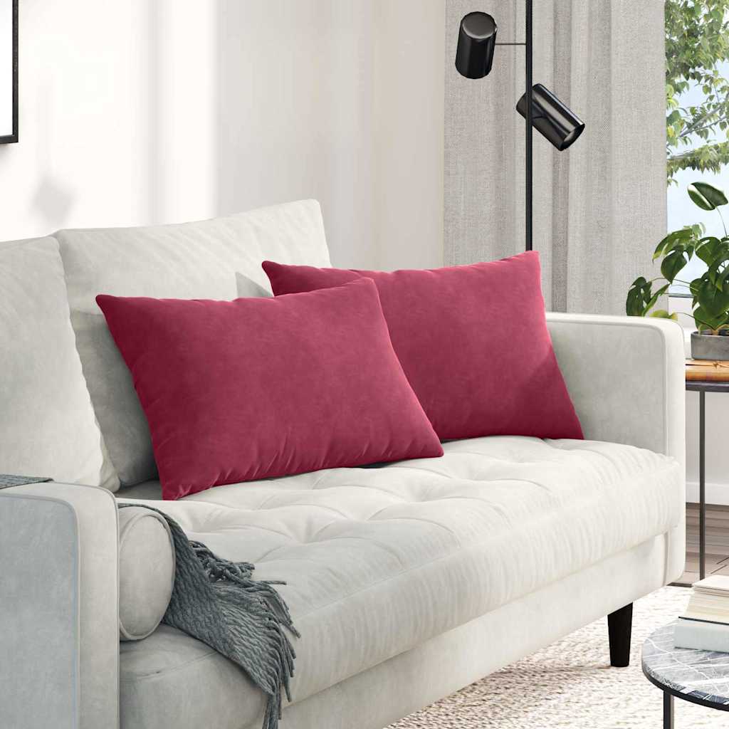 vidaXL Sofa Kussens 2 pcs Blauw 50 x 30 cm Katoen Stof