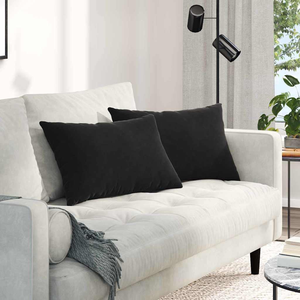 vidaXL Sofa Kussens 2 pcs Blauw 50 x 30 cm Katoen Stof