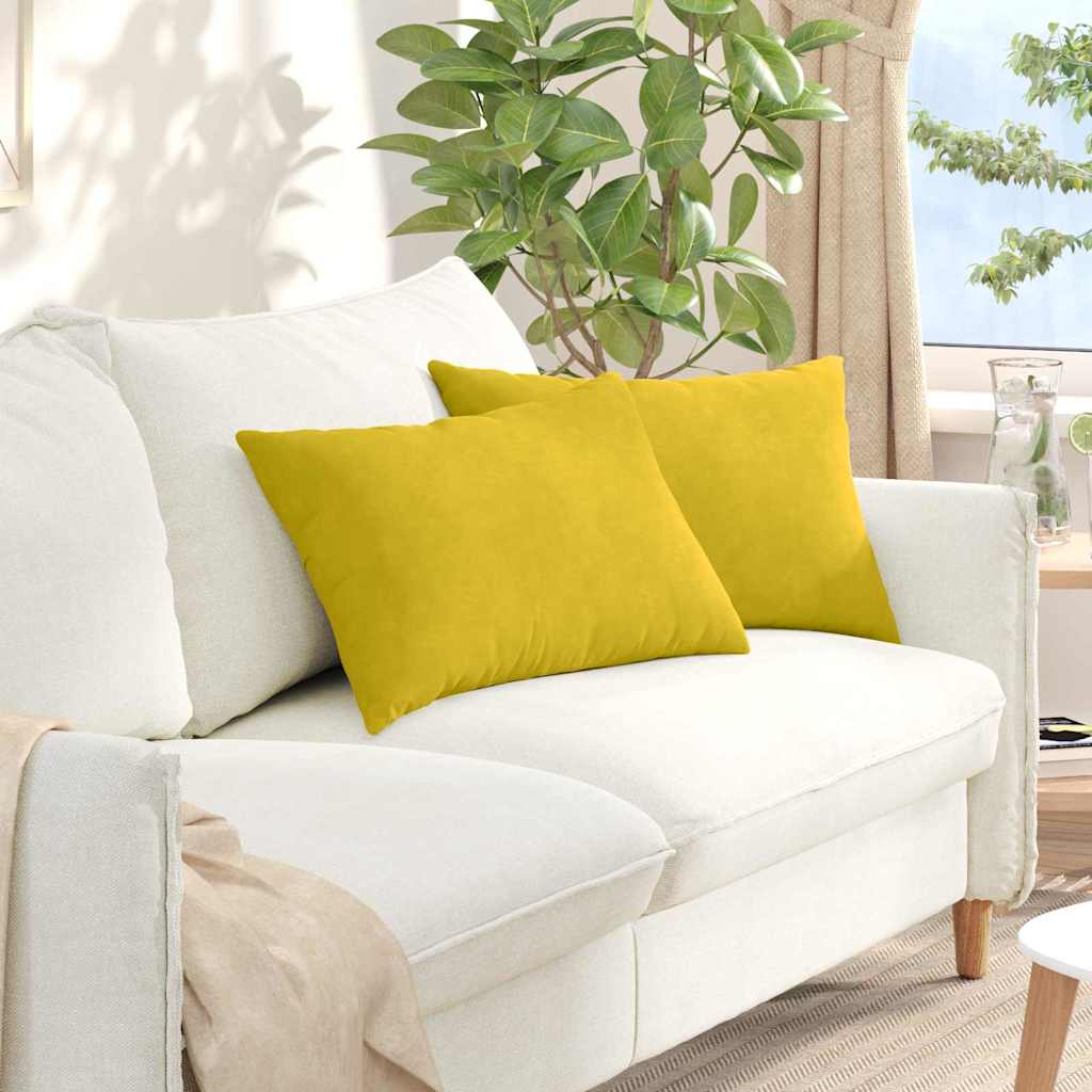 vidaXL Sofa Kussens 2 pcs Blauw 50 x 30 cm Katoen Stof