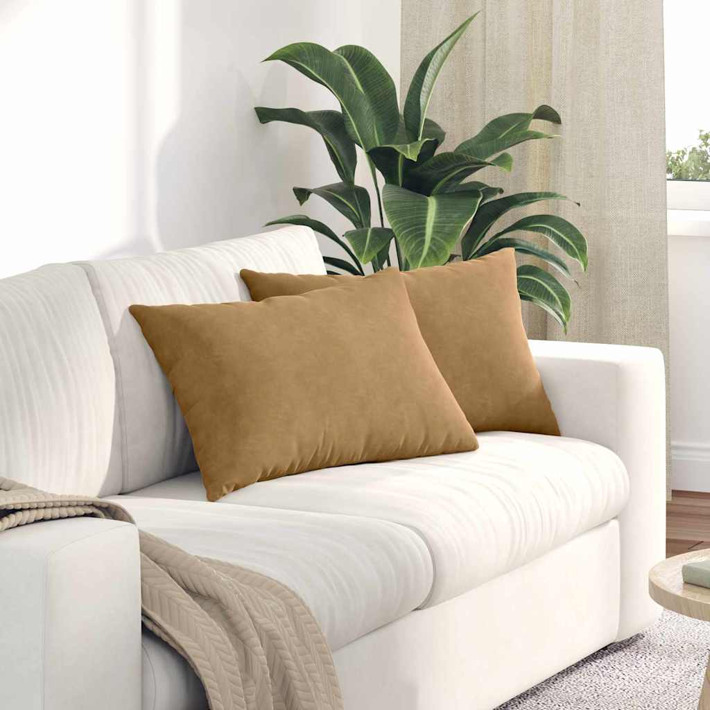vidaXL Sofa Kussens 2 pcs Blauw 50 x 30 cm Katoen Stof
